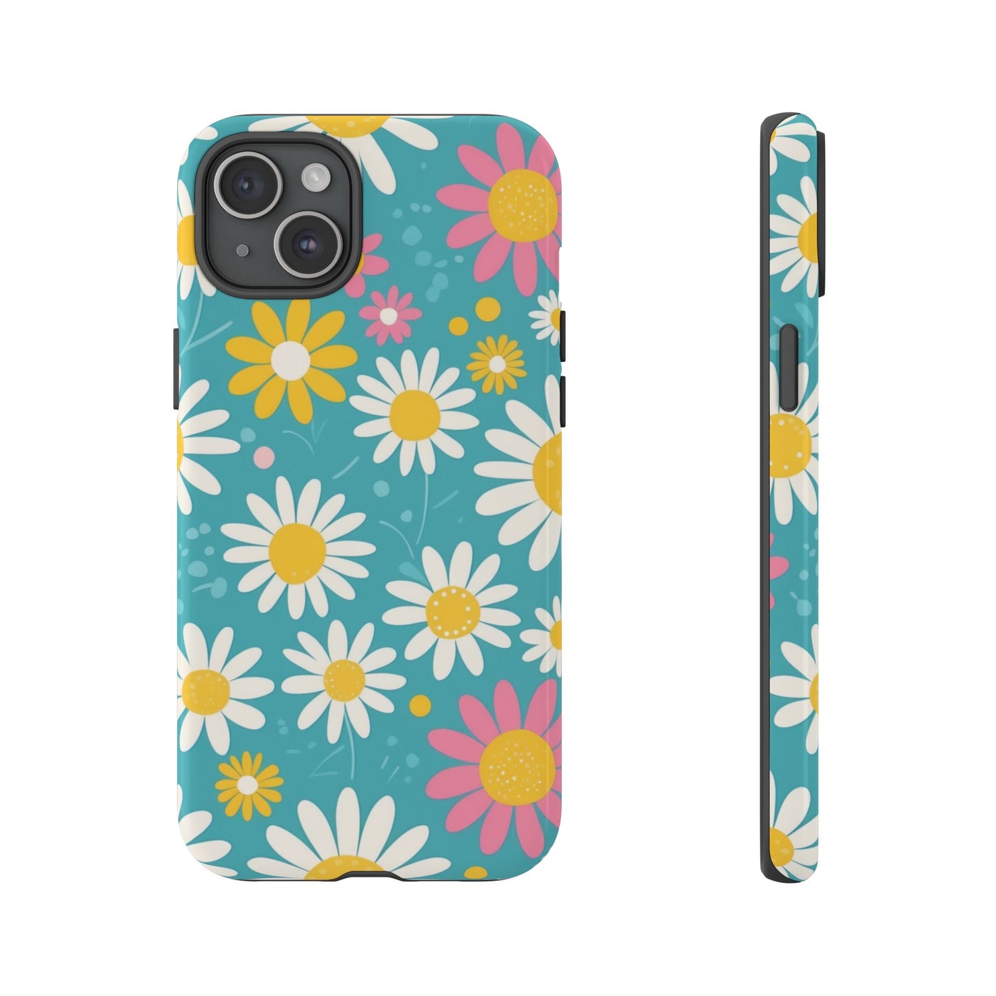 iPhone 15 Plus / Glossy Phone Case - Daisies Floral Pattern 5 Phone Case
