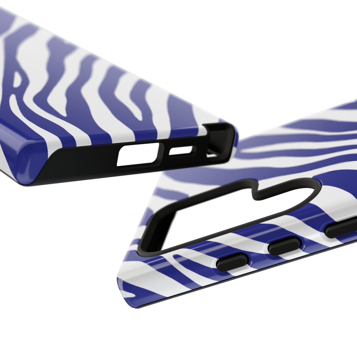 Modern Electric Blue Zebra Print Phone Case