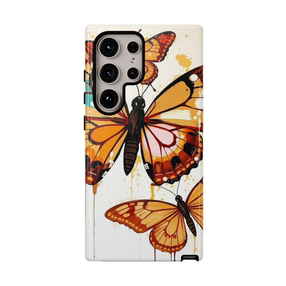 Abstract Butterflies Design Phone Case - Multicolor Phone Case - Samsung Galaxy S24 Ultra / Glossy