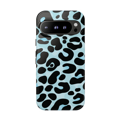Cool Aqua Leopard Print Phone Case