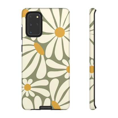 Samsung Galaxy S20+ / Glossy Phone Case - ’Retro Green Daisy Pattern #1’ Phone Case