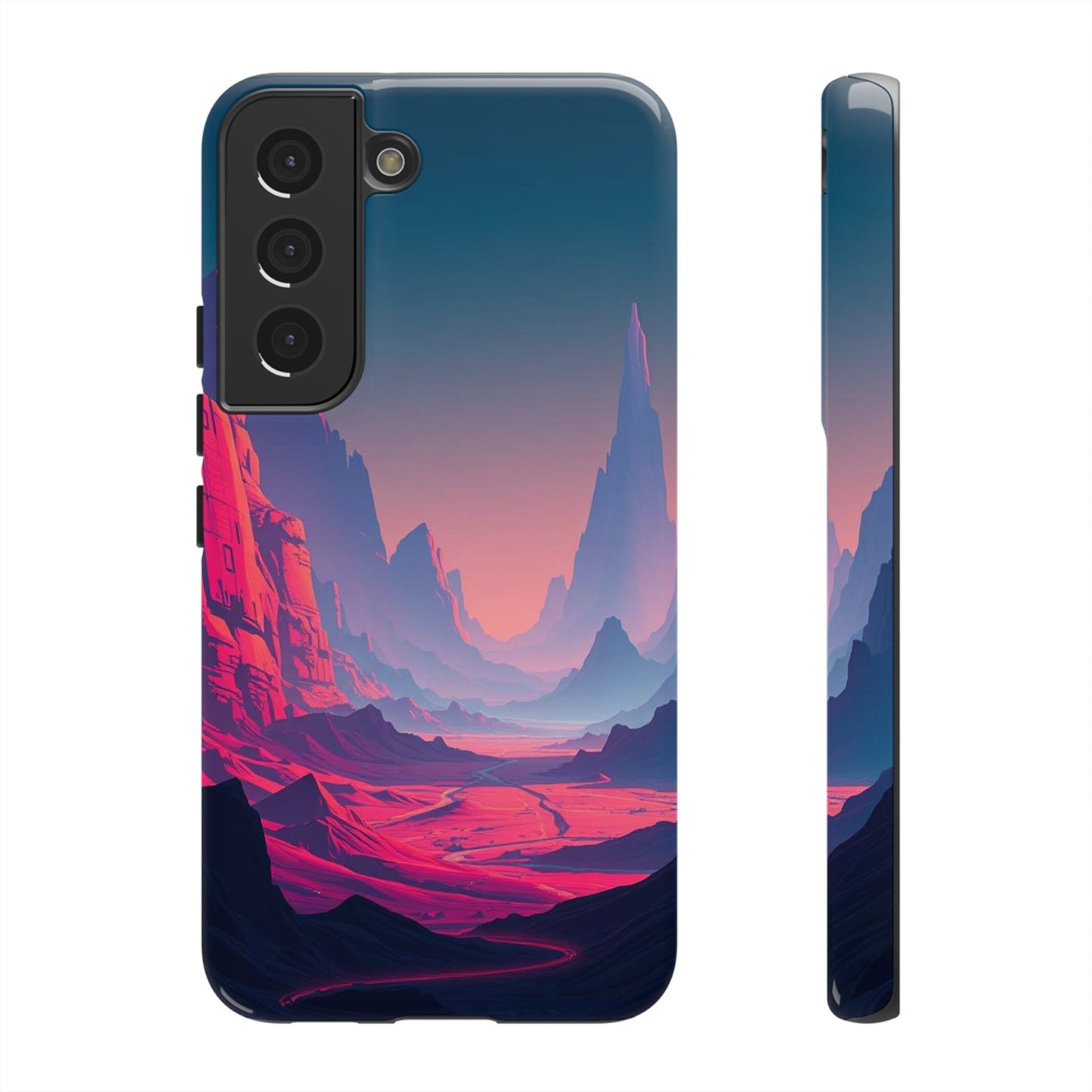 Samsung Galaxy S22 / Glossy Phone Case - Alien Vista Design Phone Case