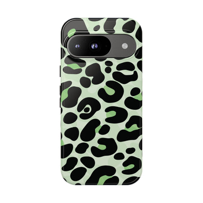 Chic Sage Leopard Print Phone Case