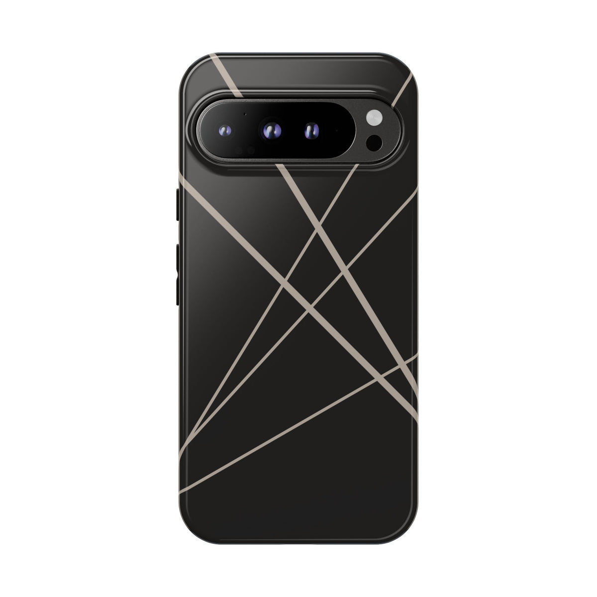 Abstract Black with Grey Lines Phone Case - Black Phone Case - Google Pixel 9 Pro XL / Glossy