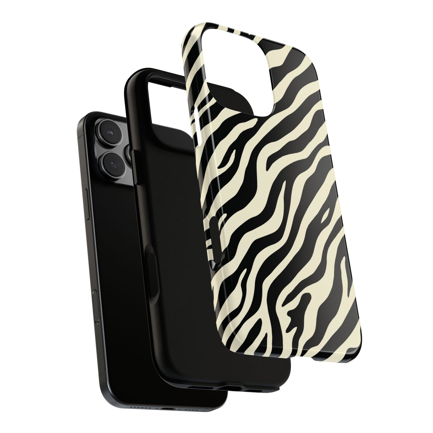Chic Ivory Zebra Print Phone Case