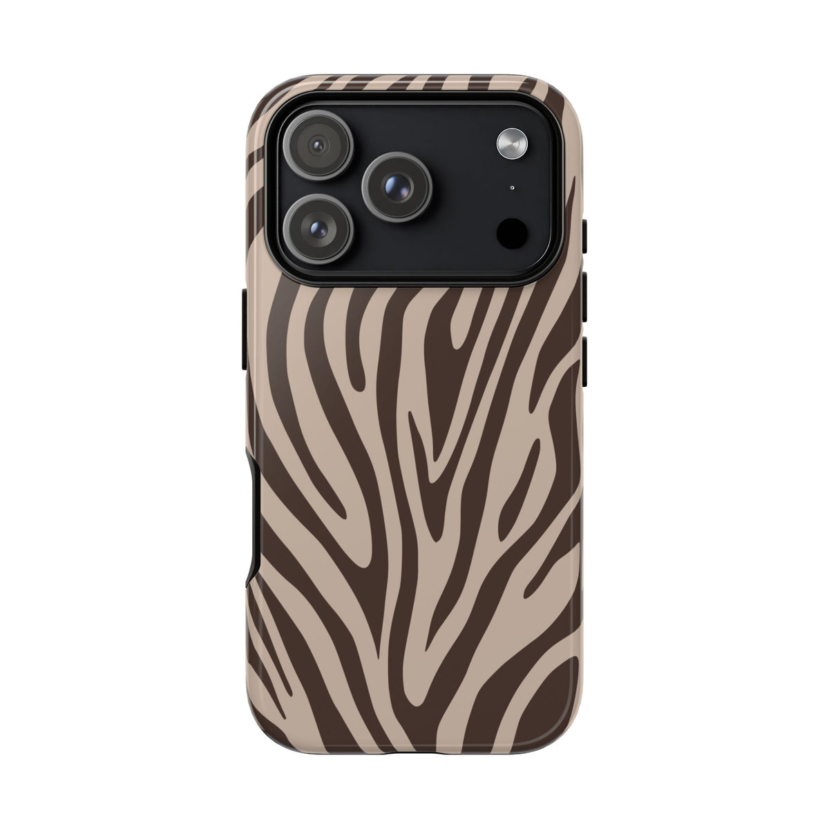 Boutique Mocha Tiger Print Phone Case - Brown Phone Case - iPhone 18 Pro / Glossy