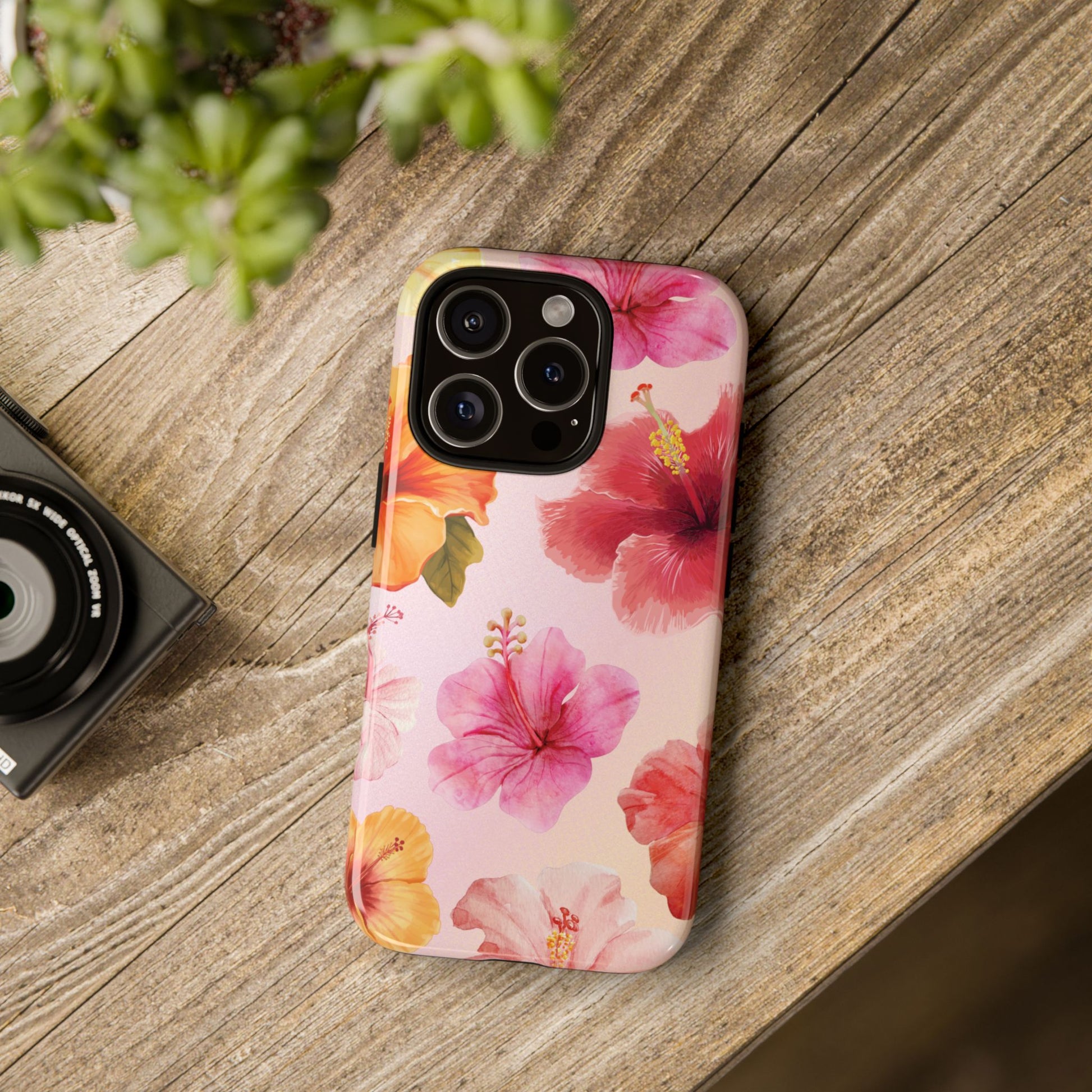 Phone Case - ’Pink Hibiscus Pattern #2’ Phone Case