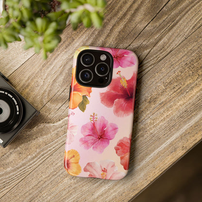 Phone Case - ’Pink Hibiscus Pattern #2’ Phone Case
