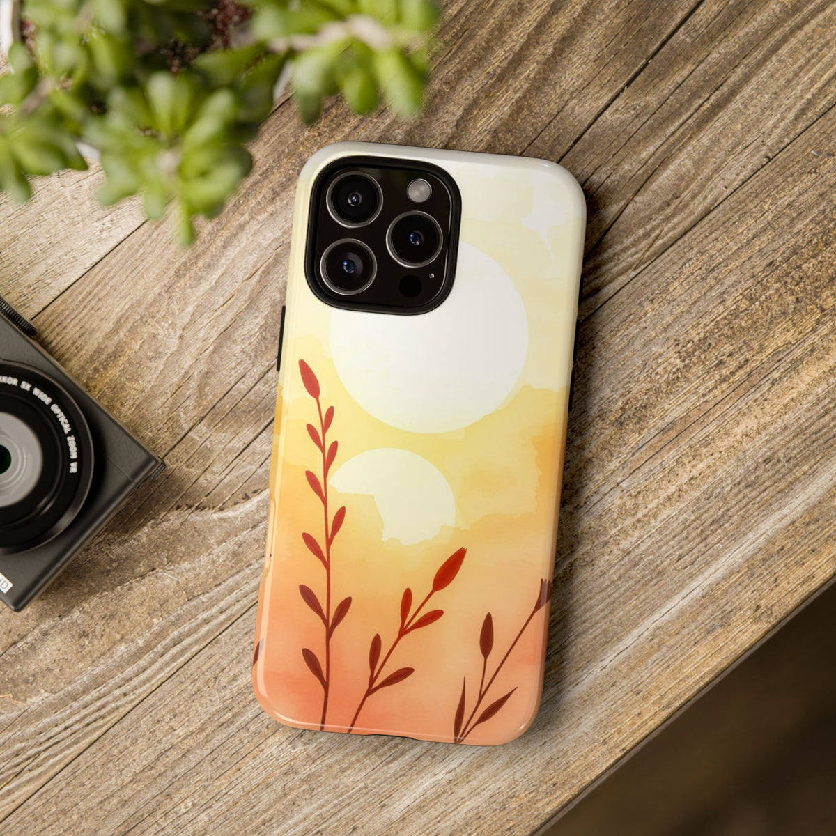 Watercolour Wildflower & Sun Design Phone Case - Multicolor Phone Case