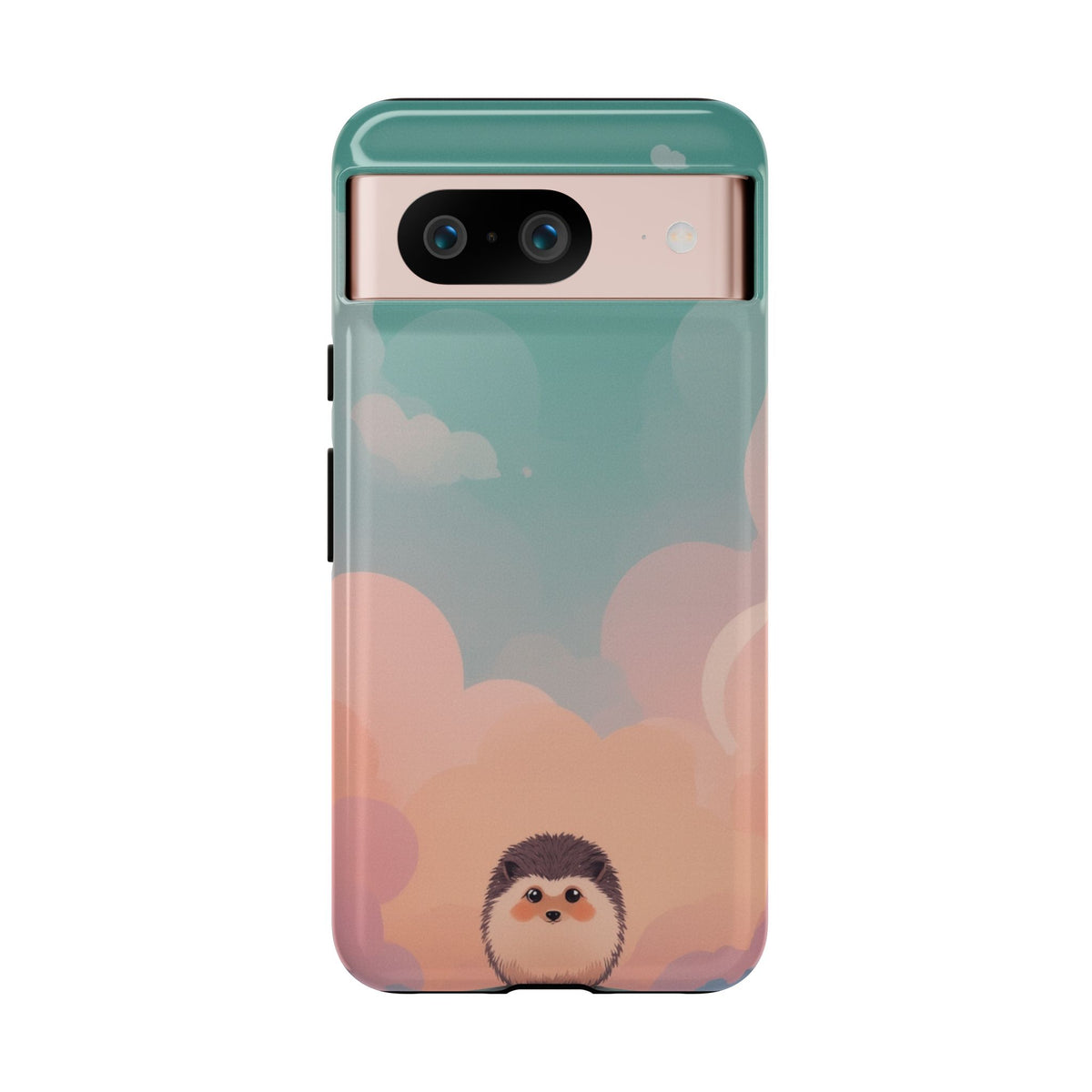 Cute Hedgehog & Cloud Design Phone Case - Multicolor Phone Case - Google Pixel 8 / Glossy