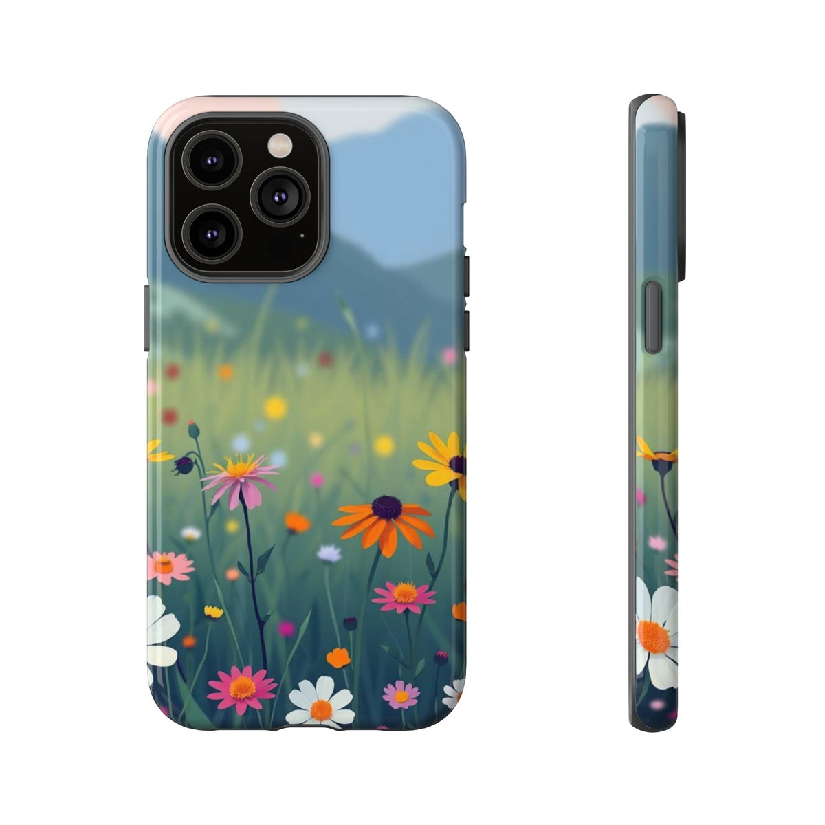 Vibrant Meadow Design Phone Case - Multicolor Phone Case - iPhone 14 Pro Max / Glossy