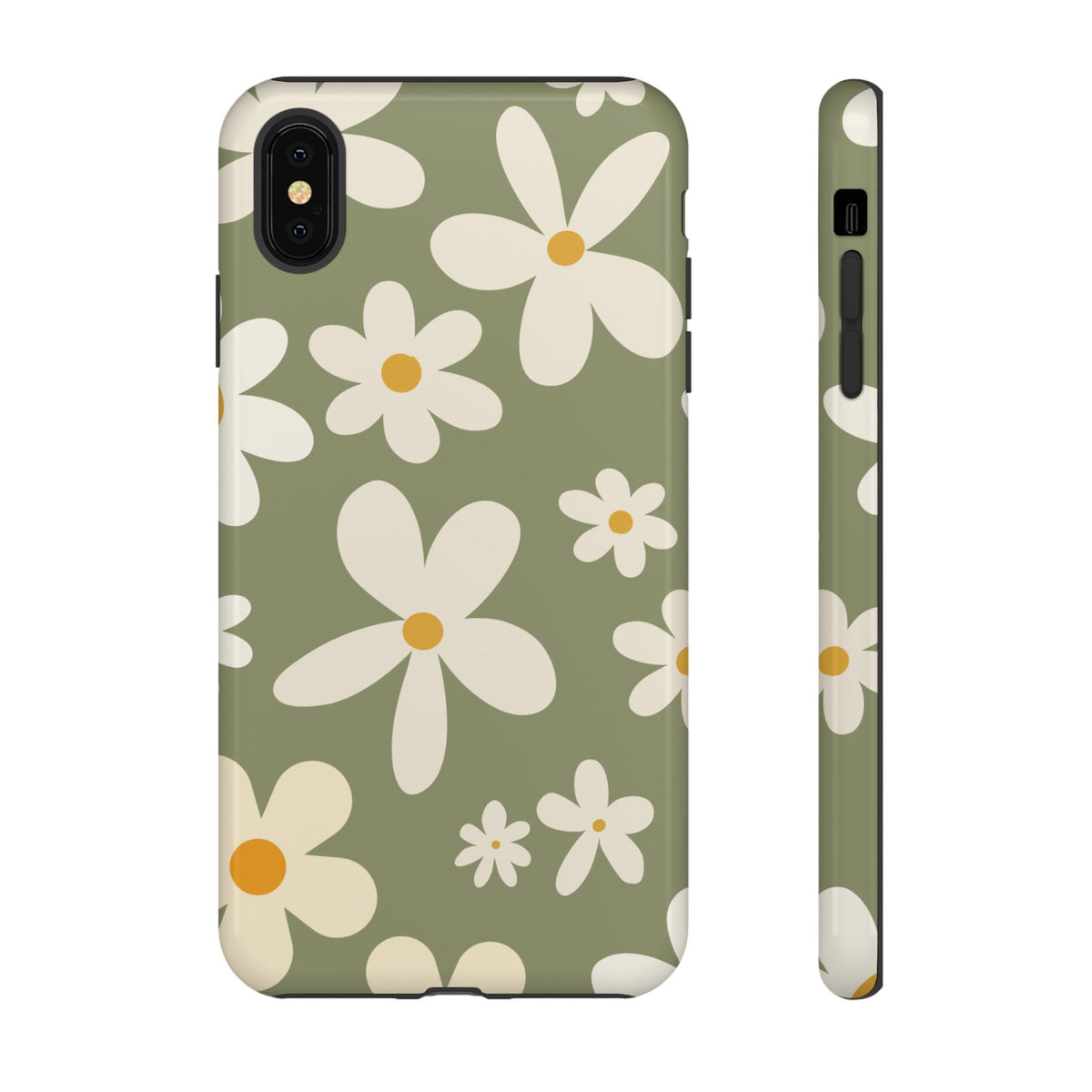 Chic Green Daisy Pattern Phone Case - Green Phone Case - iPhone XS MAX / Glossy