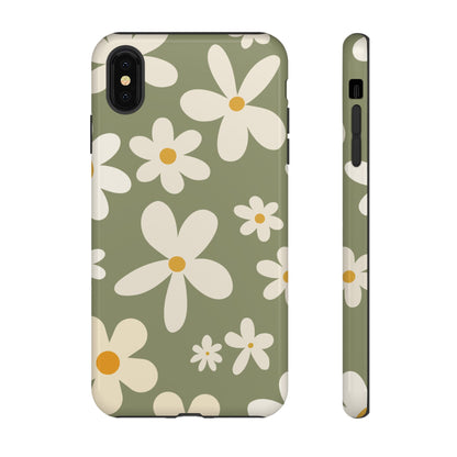 Chic Green Daisy Pattern Phone Case - Green Phone Case - iPhone XS MAX / Glossy