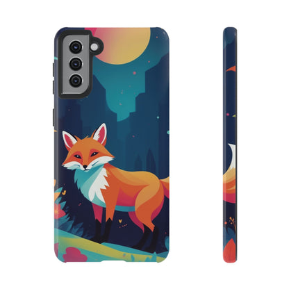 Samsung Galaxy S21 Plus / Glossy Phone Case - Stylised Fox Design Phone Case