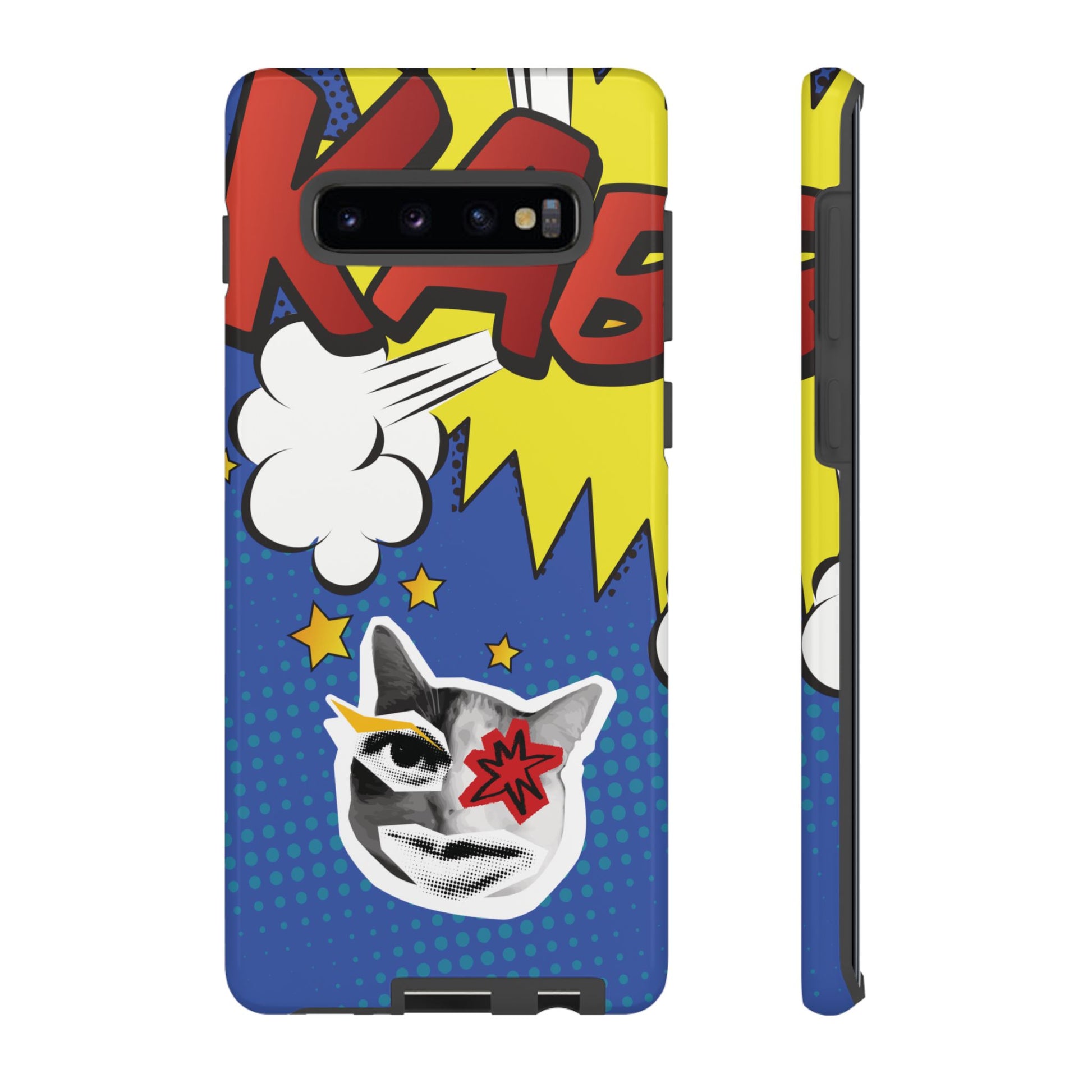 Phone Case - Bold Blue Pop Art Cat Phone Case