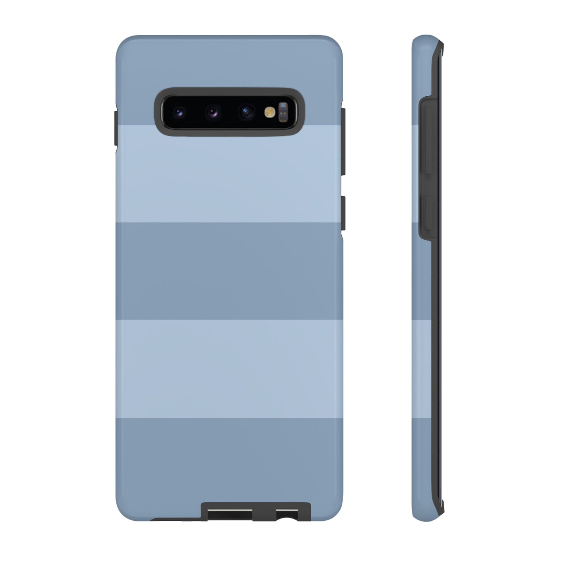 Light Blue Horizontal Stripe Pattern Phone Case - Blue Phone Case