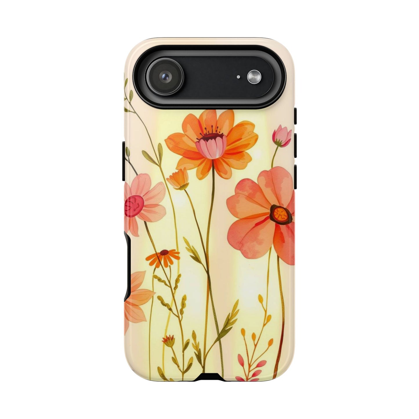 iPhone 17 Air / Glossy Phone Case - Watercolour Bunch of Wildflowers Design Phone Case