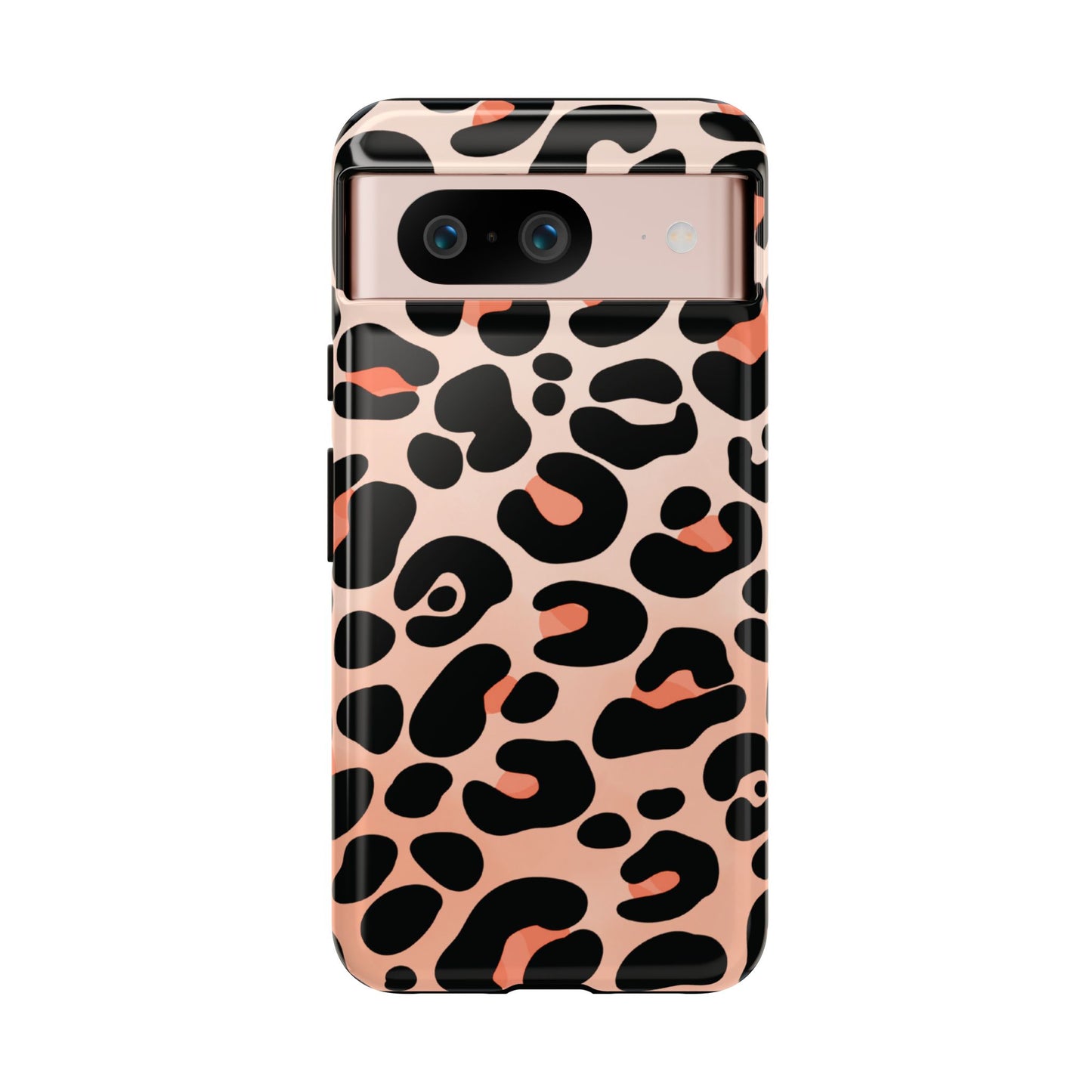 Elegant Peach Leopard Print Phone Case