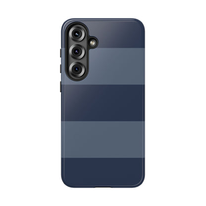 Dark Blue Horizontal Stripe Pattern Phone Case - Blue Phone Case - Samsung Galaxy S25 Plus / Glossy