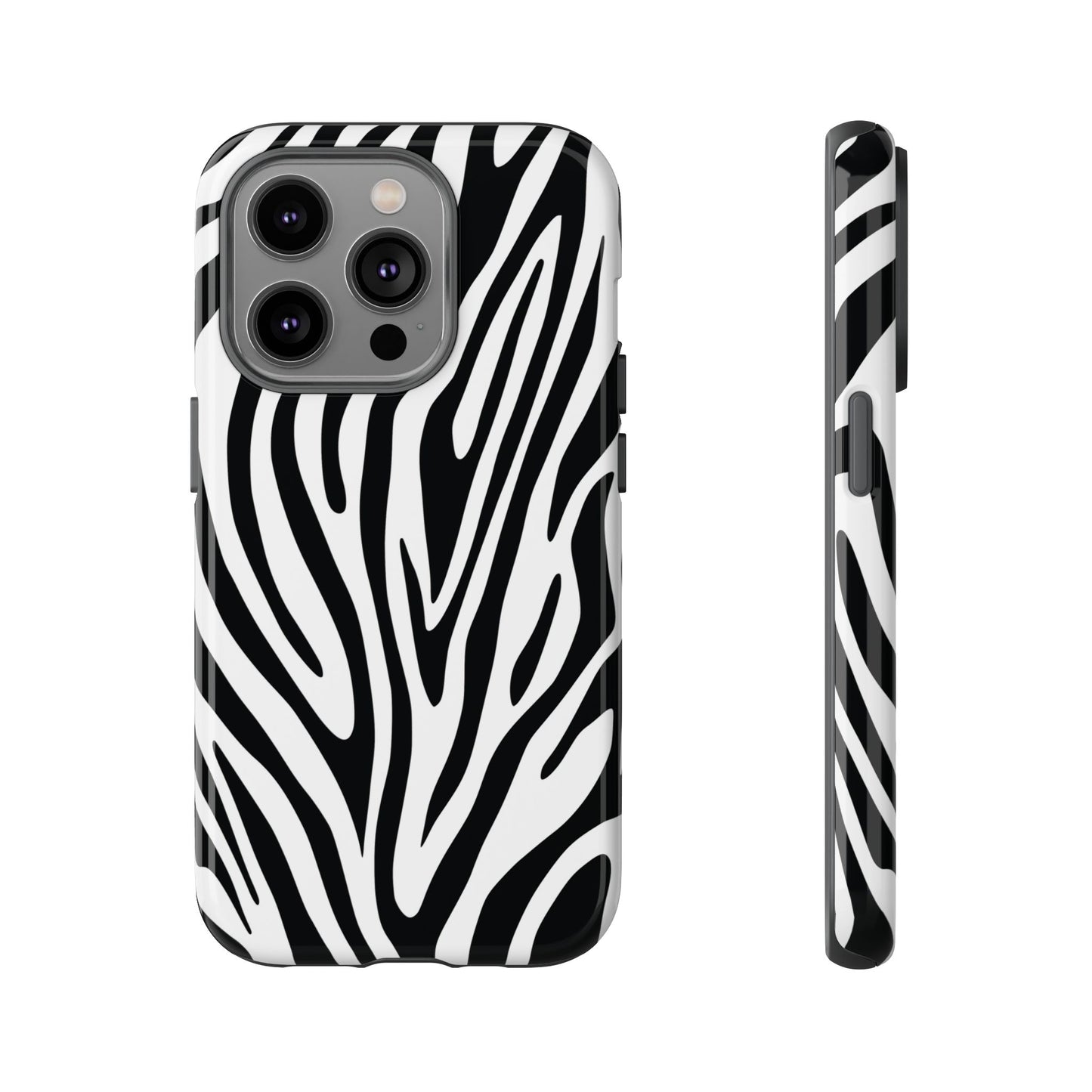 Classic Monochrome Tiger Print Phone Case