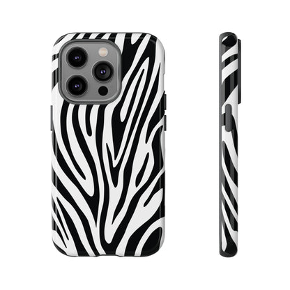 Classic Monochrome Tiger Print Phone Case