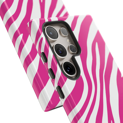 Modern Hot Pink Zebra Print Phone Case