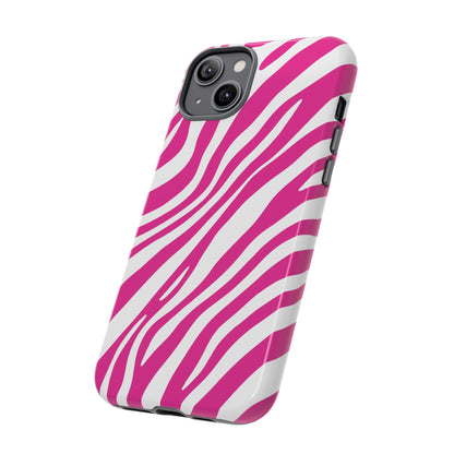 Modern Hot Pink Zebra Print Phone Case