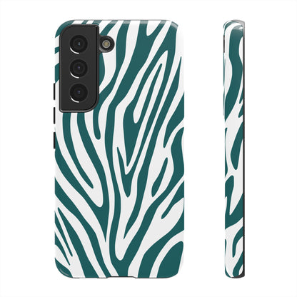 Graphic Teal Tiger Print Phone Case