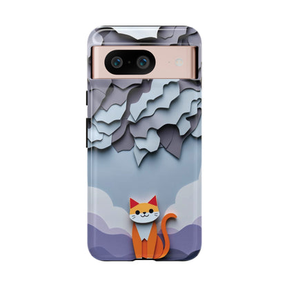 Papier-mâché Cat Design Phone Case