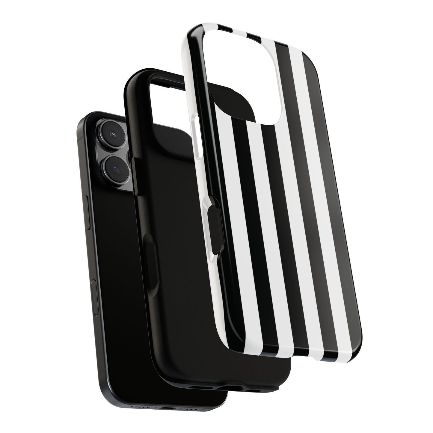 Phone Case - Simple Black & White Stripe Pattern Phone Case