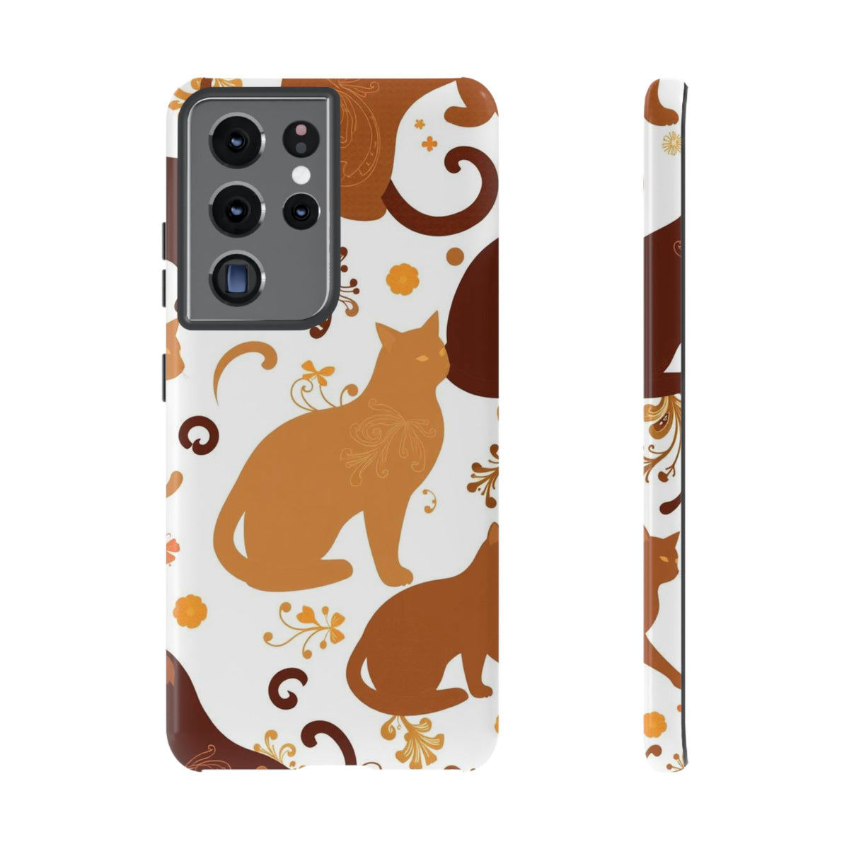Abstract Cat Pattern Phone Case - Multicolor Phone Case - Samsung Galaxy S21 Ultra / Glossy