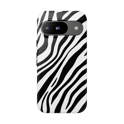 Modern Monochrome Zebra Print Phone Case