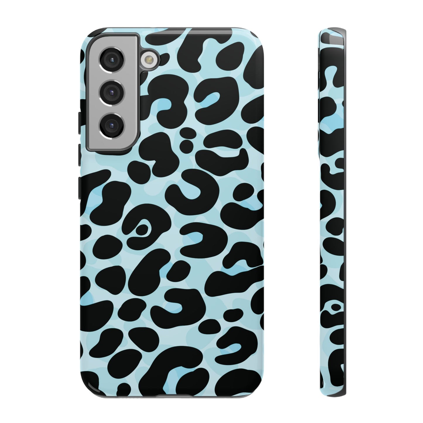 Cool Aqua Leopard Print Phone Case