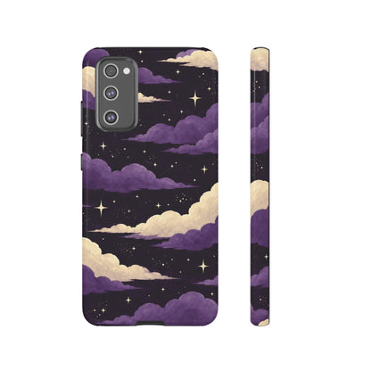 Illustrated Purple Clouds & Stars Phone Case