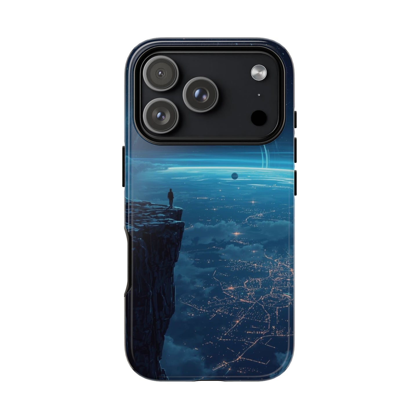 iPhone 17 Pro / Glossy Phone Case - Orbital Ring Horizon Sci-fi Phone Case