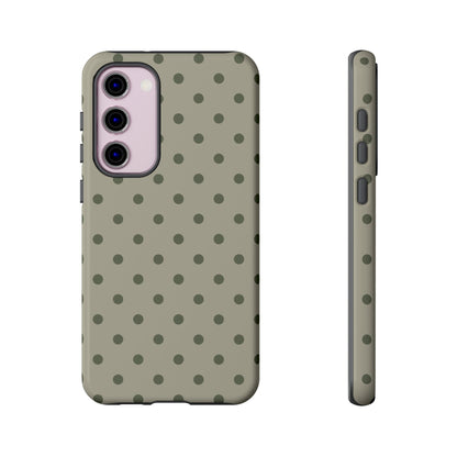 Green & Dark Green Dot Pattern Phone Case