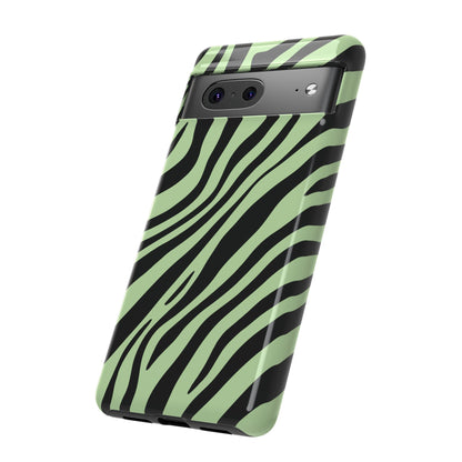 Modern Mint Zebra Print Phone Case