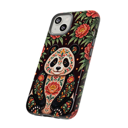 Cute Terracotta and Teal Calavera Panda Phone Case - Multicolor Phone Case