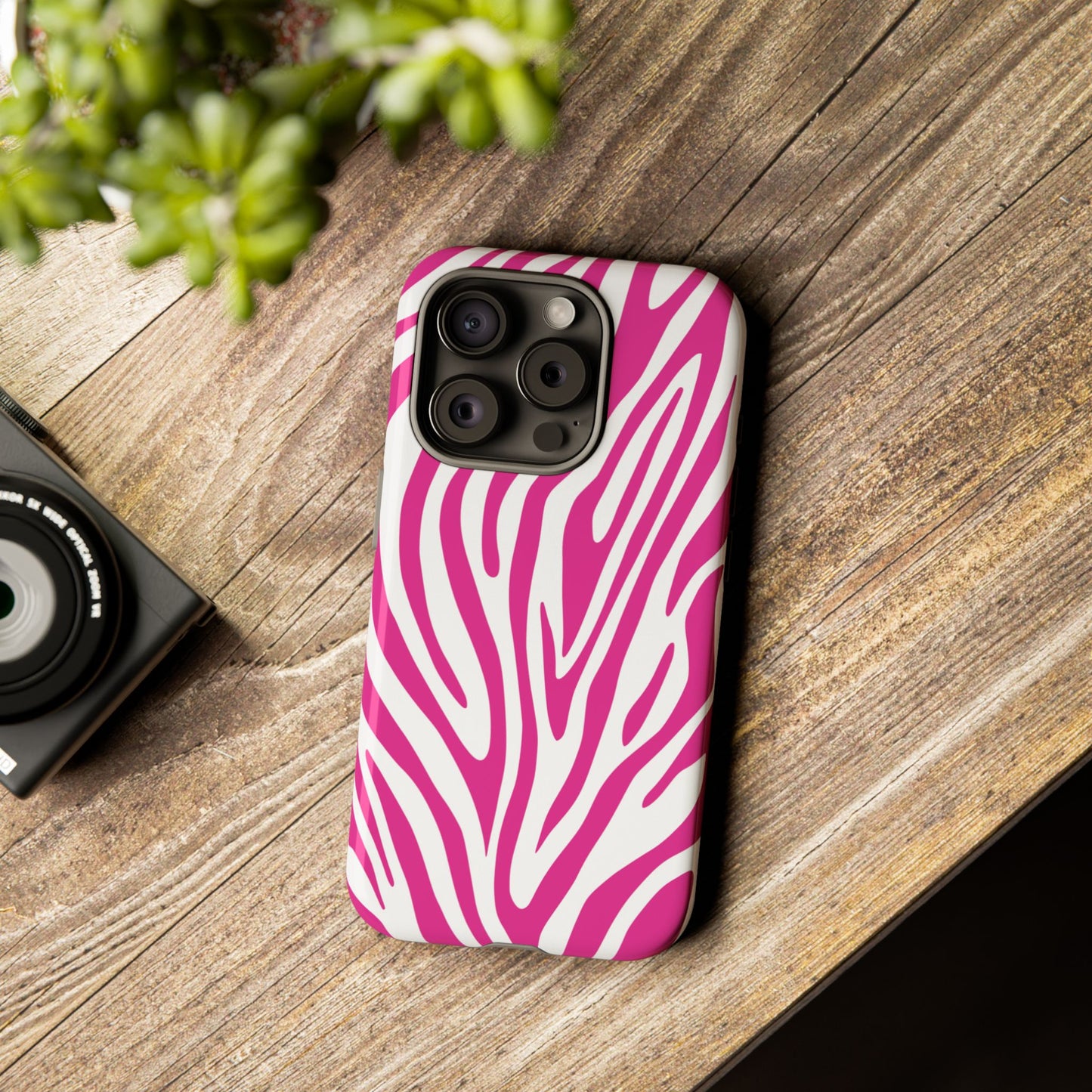 Graphic Hot Pink Tiger Print Phone Case