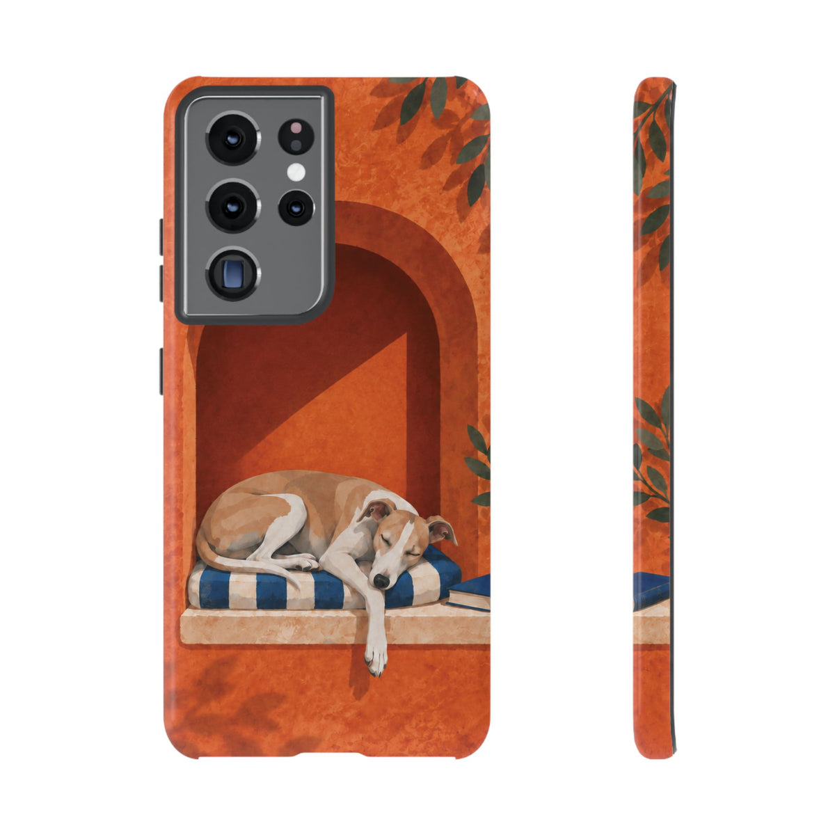 Whippet Siesta Nook Phone Case - Multicolor Phone Case - Samsung Galaxy S21 Ultra / Glossy