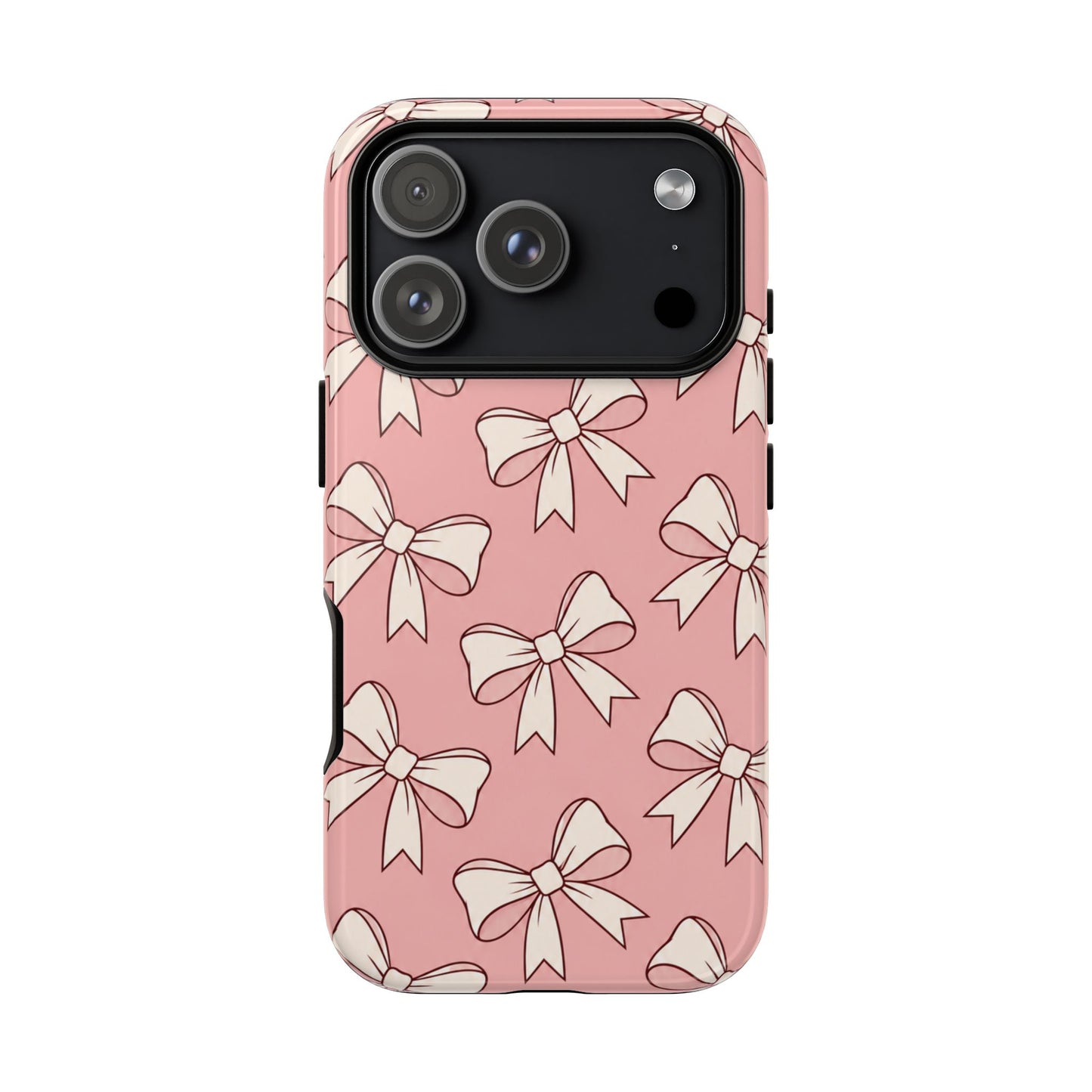 Chic Blush Pink Bow Pattern Phone Case