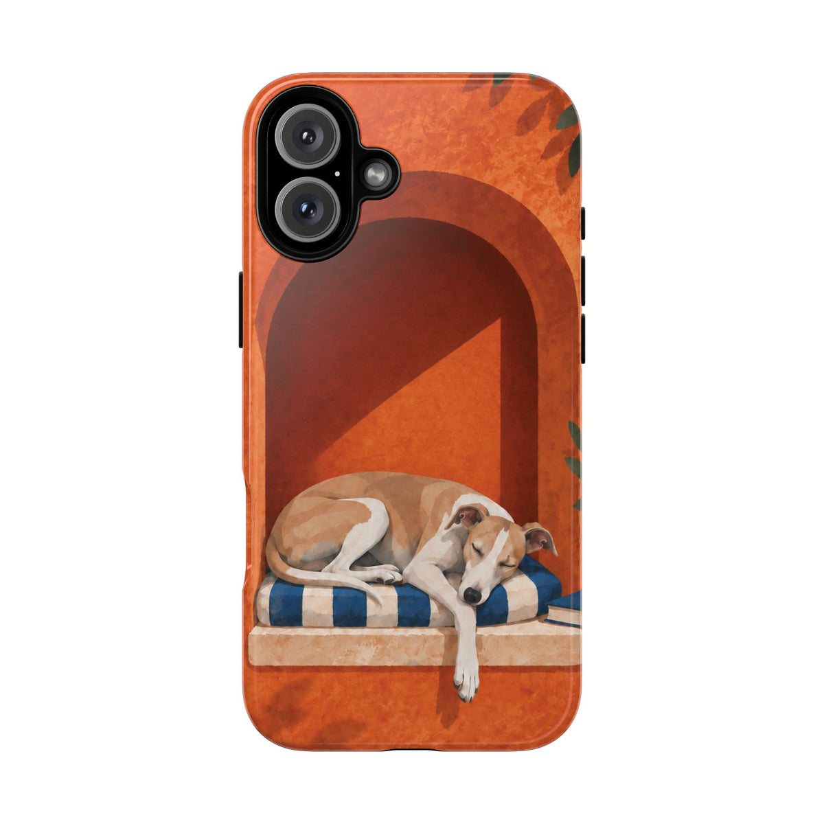 Whippet Siesta Nook Phone Case - Multicolor Phone Case - iPhone 16 Plus / Glossy