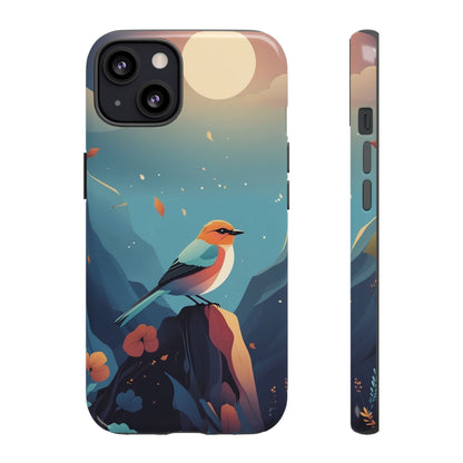 iPhone 13 / Glossy Phone Case - Stylised Bird Design Phone Case