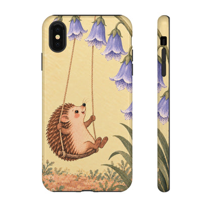 Whimsical Buttercream Hedgehog and Bluebell Phone Case - Yellow Phone Case - iPhone XS MAX / Glossy