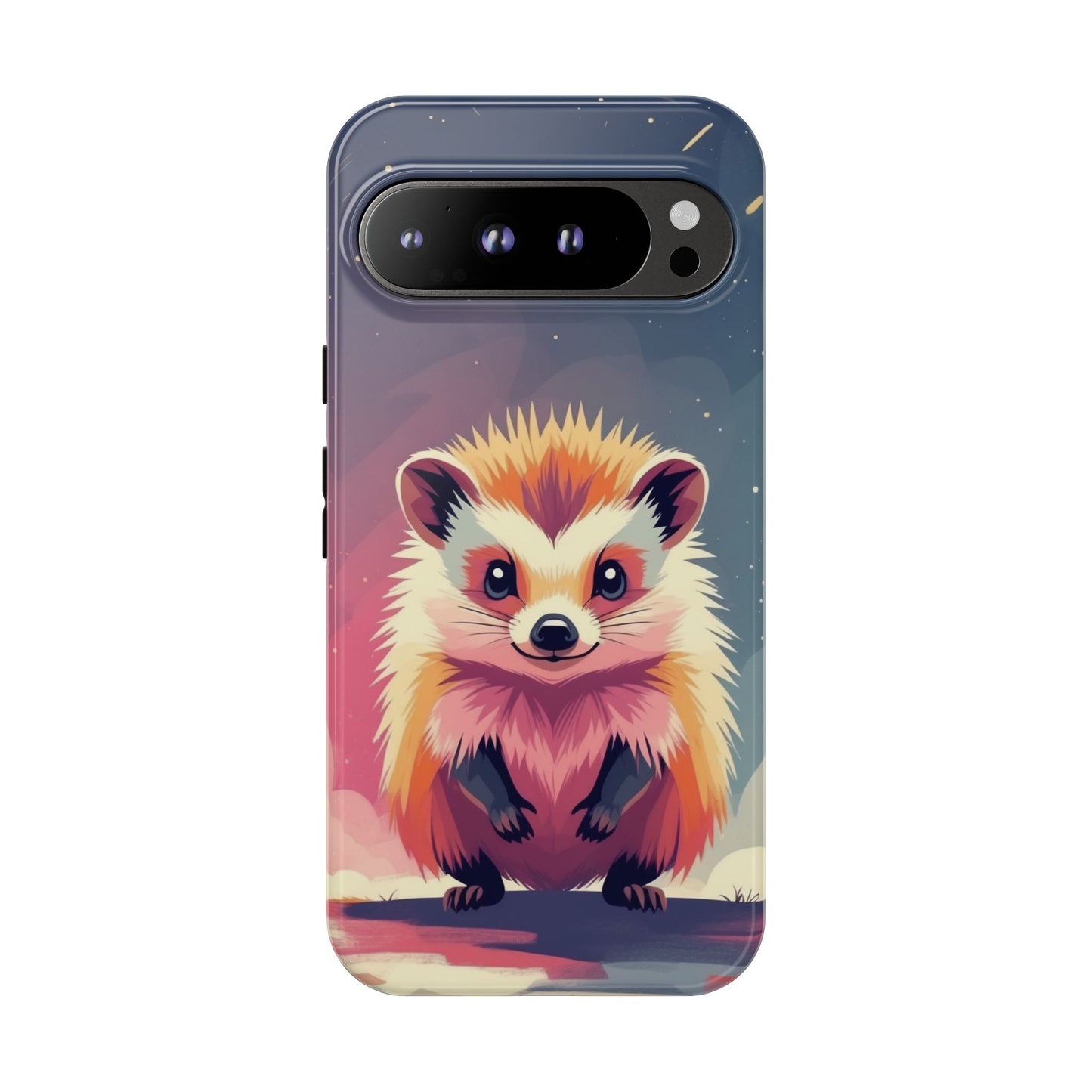 Google Pixel 9 Pro XL / Glossy Phone Case - Stylised Hedgehog Design Phone Case