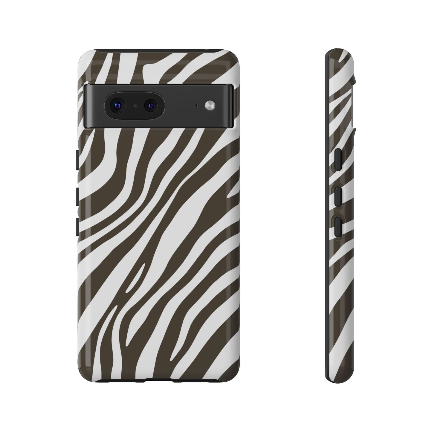 Modern Mocha Zebra Print Phone Case