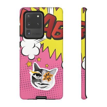 Bold Pink Pop Art Cat Phone Case - Pink Phone Case - Samsung Galaxy S20 Ultra / Glossy