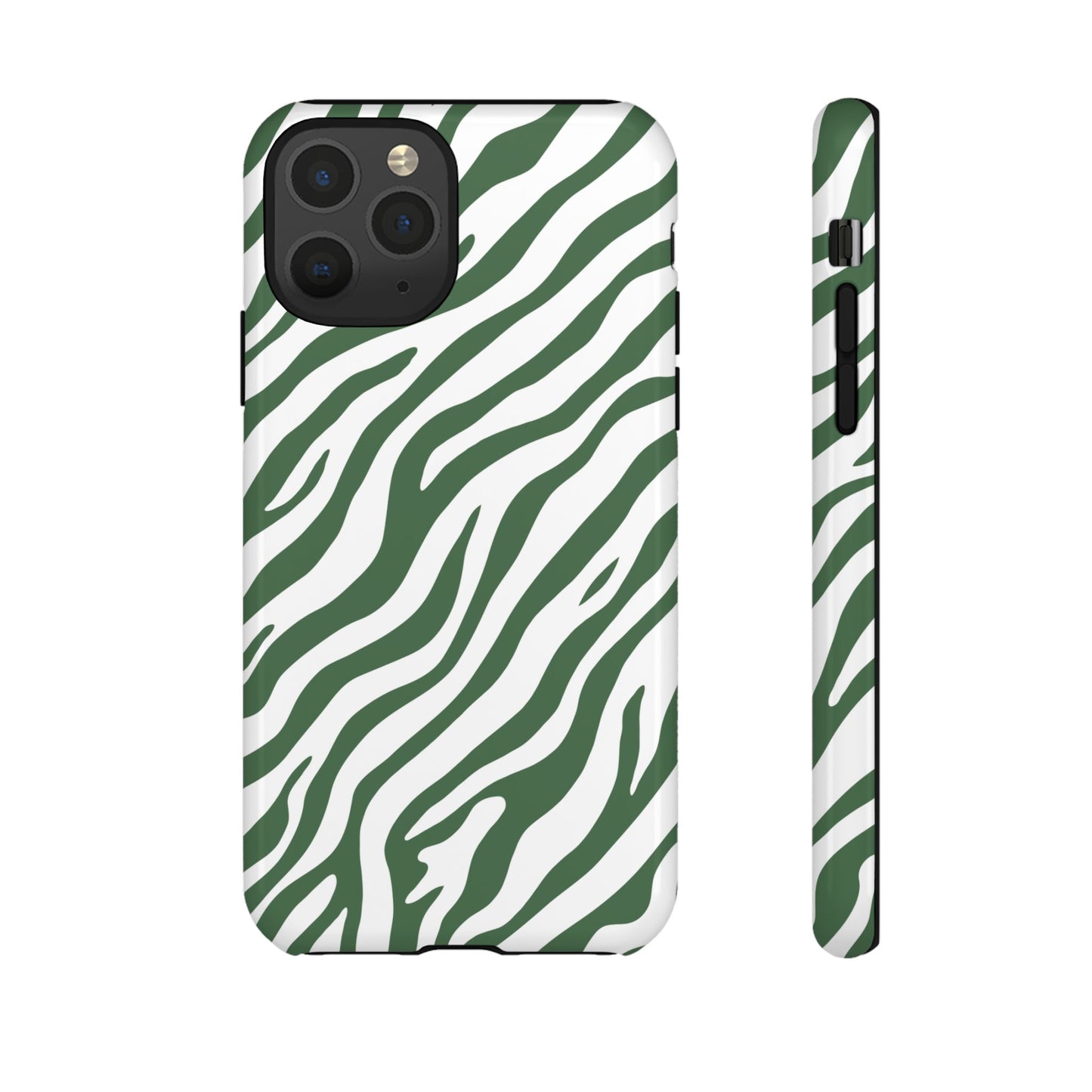 Stylish Sage Zebra Print Phone Case