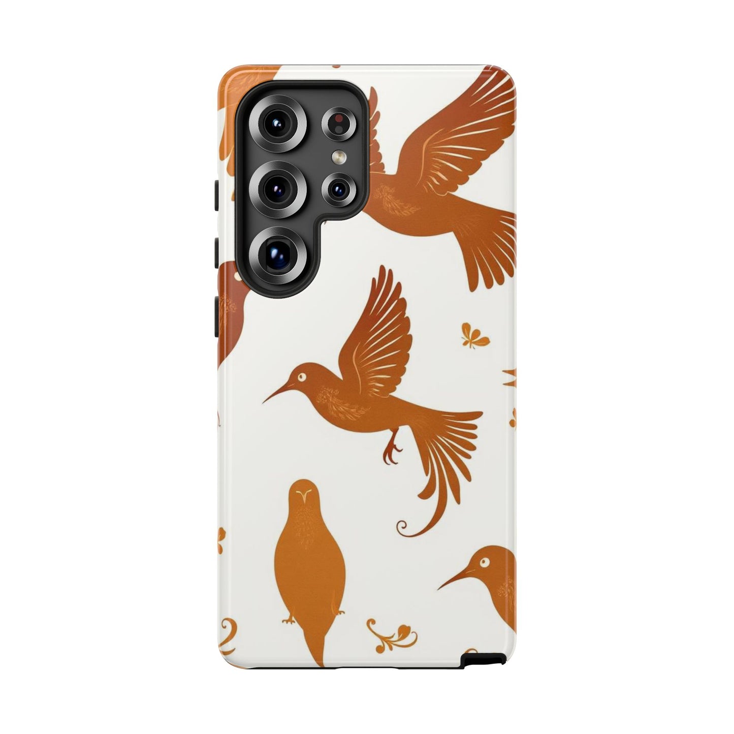 Samsung Galaxy S25 Ultra / Glossy Phone Case - Abstract Bird Pattern Phone Case