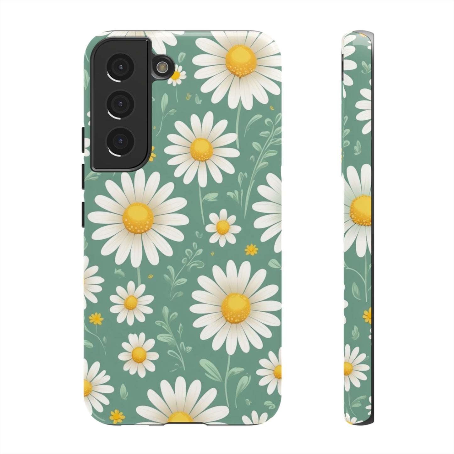 Samsung Galaxy S22 / Glossy Phone Case - Daisies Floral Pattern 1 Phone Case